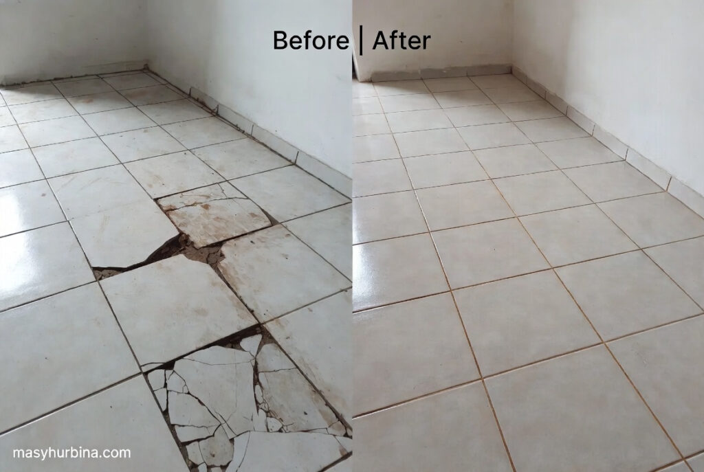 floor tiling service before and after
