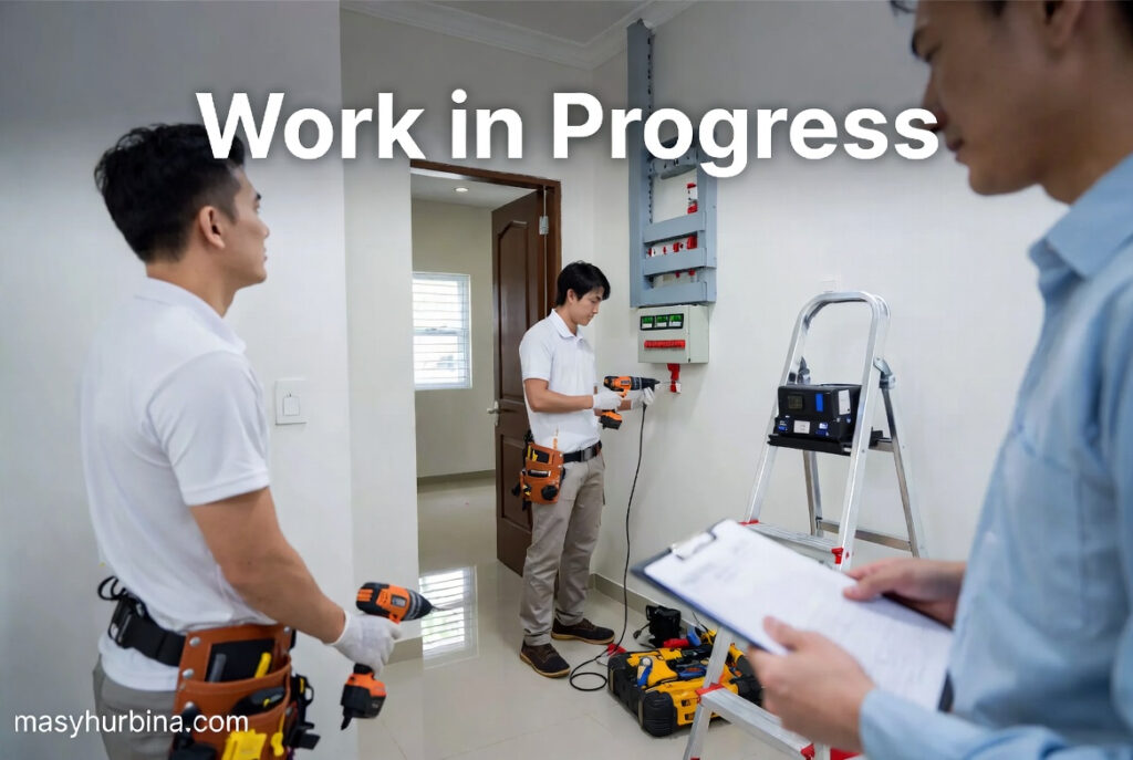 professional maintenance team working inside kuala